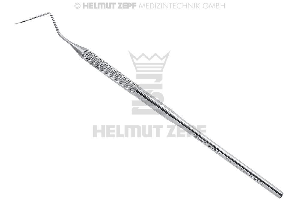 Sonde chirurgicale Williams graduée, simple, manche rond, longueurs 3.5, 5.5, 8.5 et 11.5 cm - Helmut Zepf (24.453.03) - Delynov