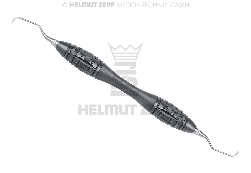 Curette droite pour chirurgie, double extrémité Langer 5/6 et Huerzeler/Zuhr - Helmut Zepf (24.744.05L-HZU) - Delynov