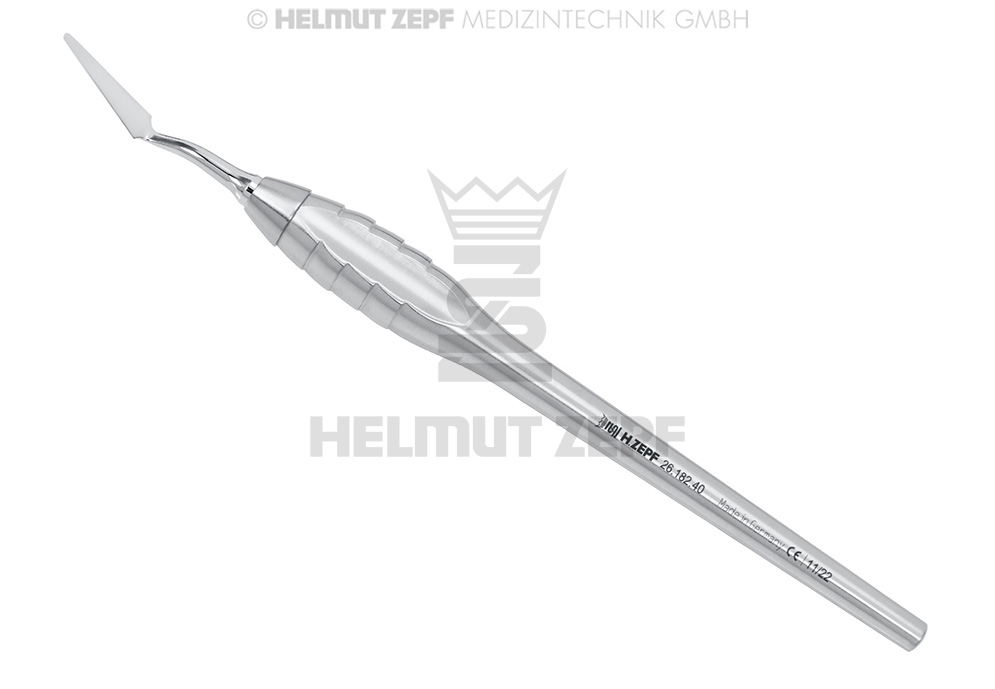 Couteau chirurgical de Gin à flexion distale en forme de Z, manche à un embout, dimensions M4 x 0,5 mm - Helmut Zepf (26.182.40) - Delynov