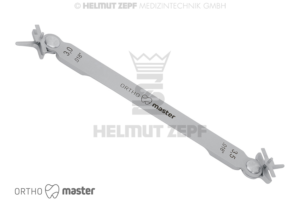 Positionneur de brackets orthodontiques Système FIG 1 .018" avec distances interbroches 3 et 3,5 mm - Helmut Zepf (33.261.01) - Delynov