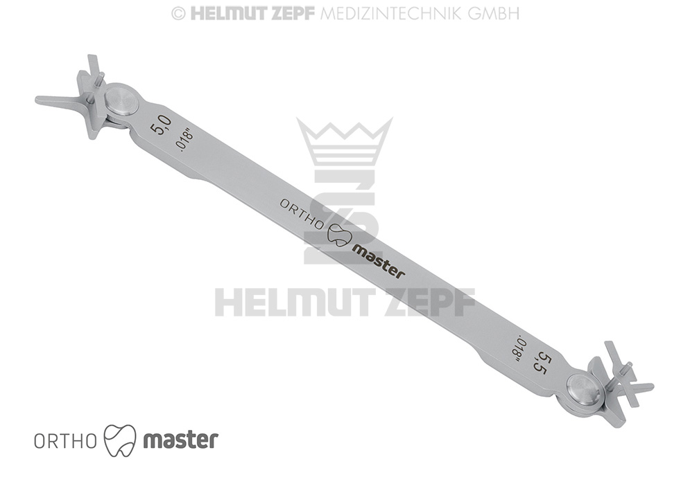 Positionneur de brackets pour système FIG 3 .018", distance inter-bracket 5 - 5,5 mm - Helmut Zepf (33.261.03) - Delynov
