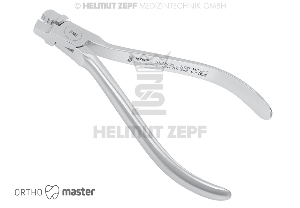 Lingual wire bending pliers, for wire up to 0.9 mm, hardened steel - Helmut Zepf (33.730.20) - Delynov
