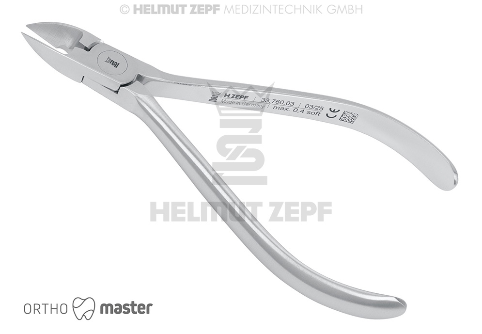 Pince à ligaturer souple, longueur 11,5 cm, pour fils jusqu'à 0,4 mm / .016" - Helmut Zepf (33.760.03) - Delynov