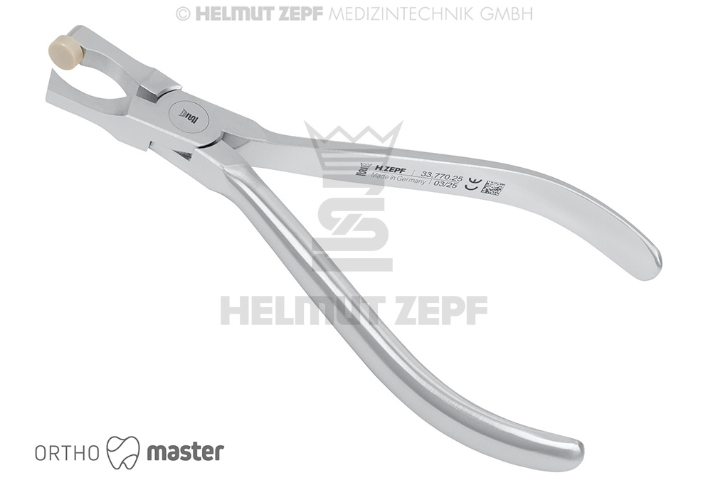 Bracket forceps with short jaws and plastic insert, length 13 cm - Helmut Zepf (33.770.25) - Delynov