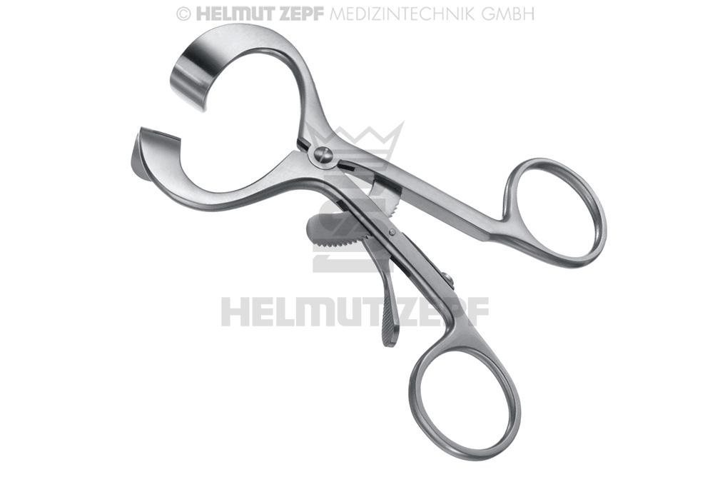 Large surgical mouth gag, length 14 cm - Helmut Zepf (37.261.14) - Delynov