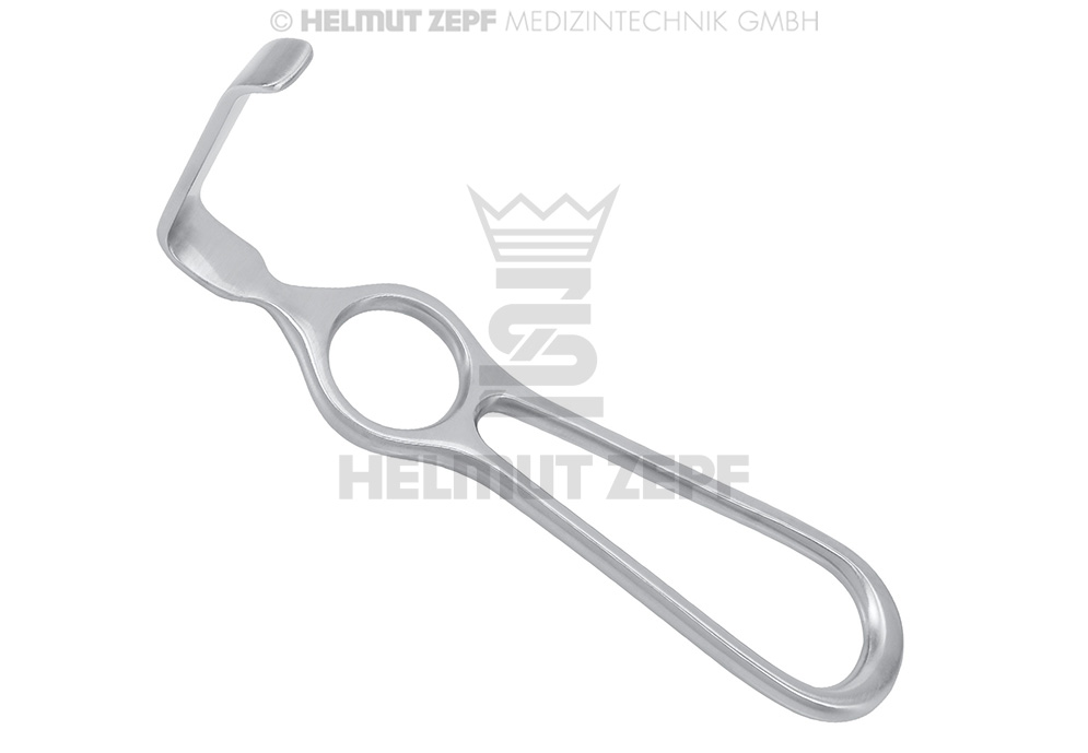 Herkt retractor, short, 55x11 mm, for surgery - Helmut Zepf (38.426.06K) - Delynov