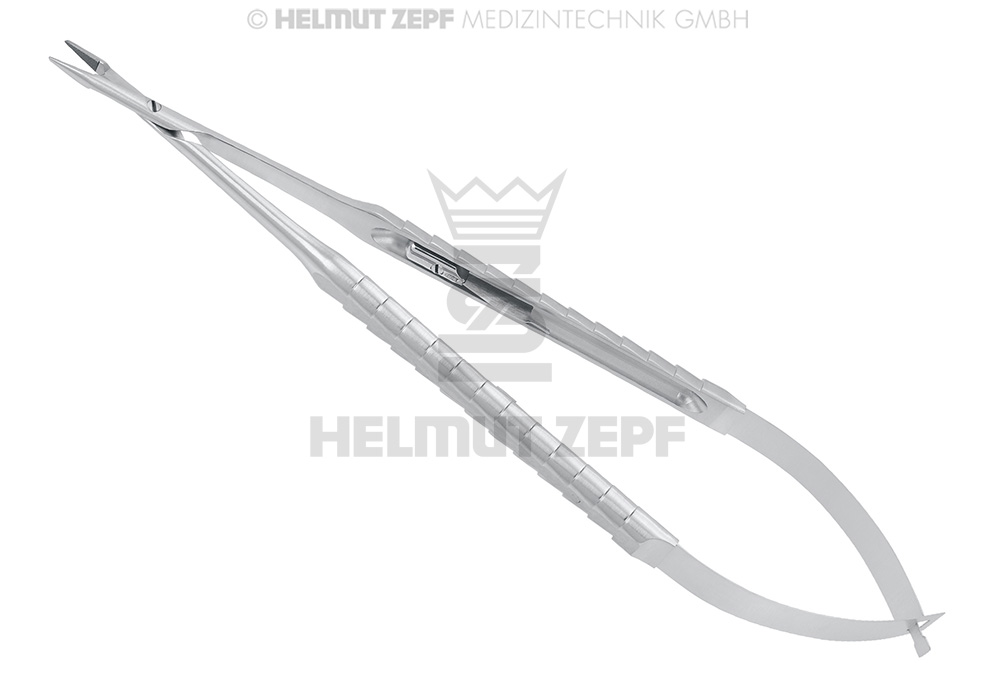 Würzburg Hold-and-Cut micro needle holder with scissors - Helmut Zepf (41.015.17) - Delynov