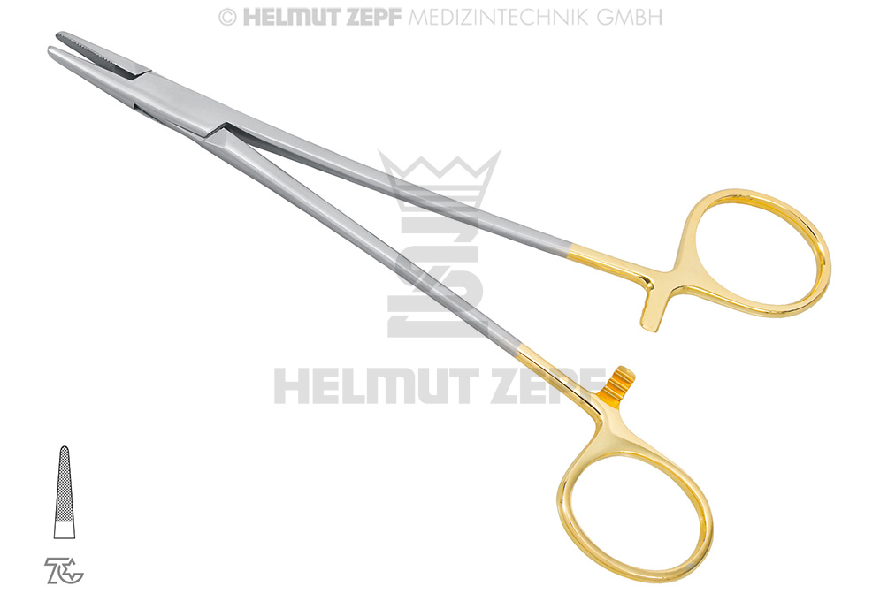 Porte-aiguille Mayo-Hegar, longueur 18 cm, avec mors en tungstène - Helmut Zepf (41.258.18TC) - Delynov