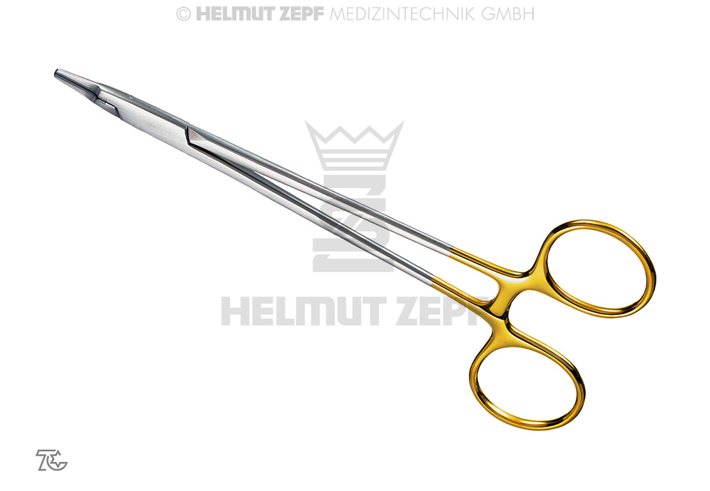 Porte-aiguille chirurgical Ryder, 15 cm, manches à anneaux, droit - Helmut Zepf (41.352.15TC) - Delynov