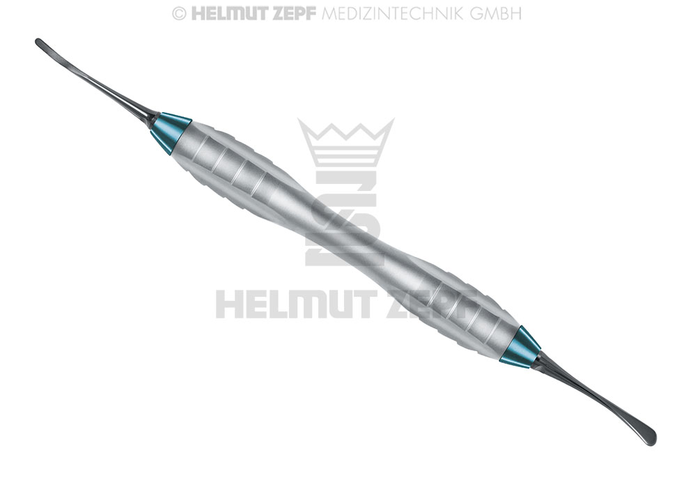 Raspatoire chirurgical large/étroit à embouts interchangeables, manche en onyx - Helmut Zepf (41.370.03OXZ) - Delynov