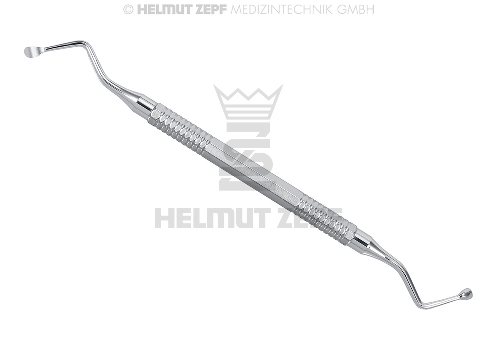 Lucas surgical curette, double-ended, 4 mm - Helmut Zepf (41.855.03) - Delynov