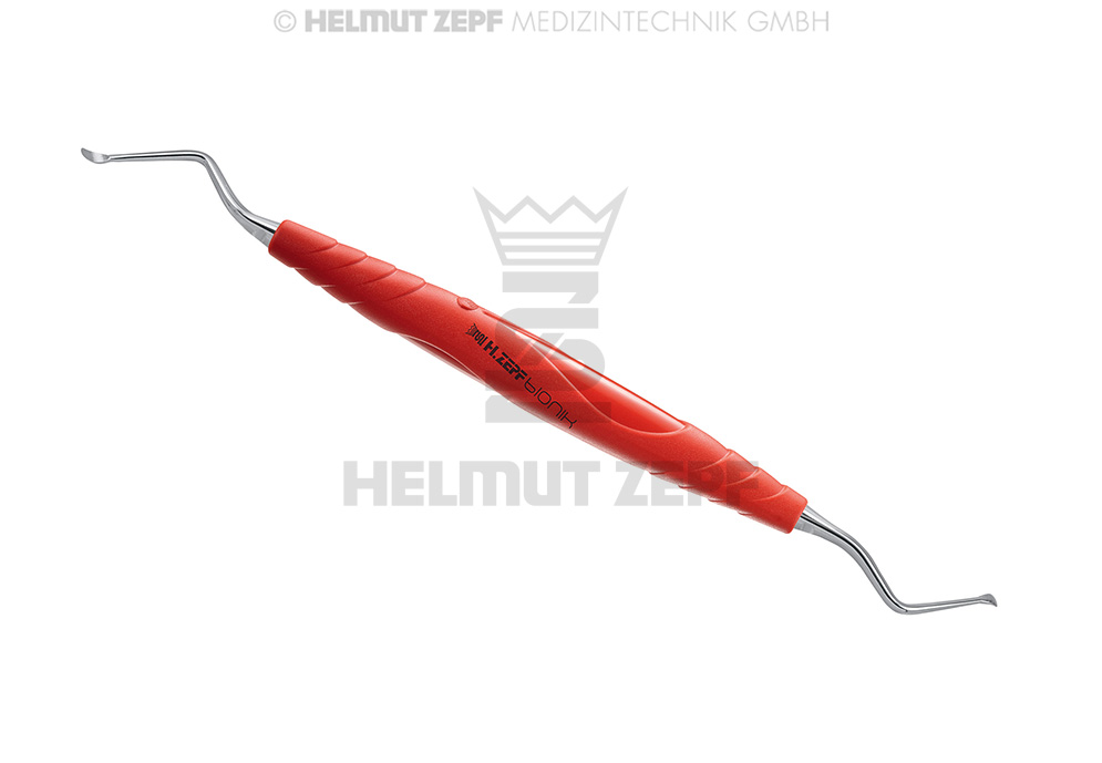 Curette de Lucas coudée à 90°, embout combiné, diamètre 2,5 mm - Helmut Zepf (41.855.22) - Delynov