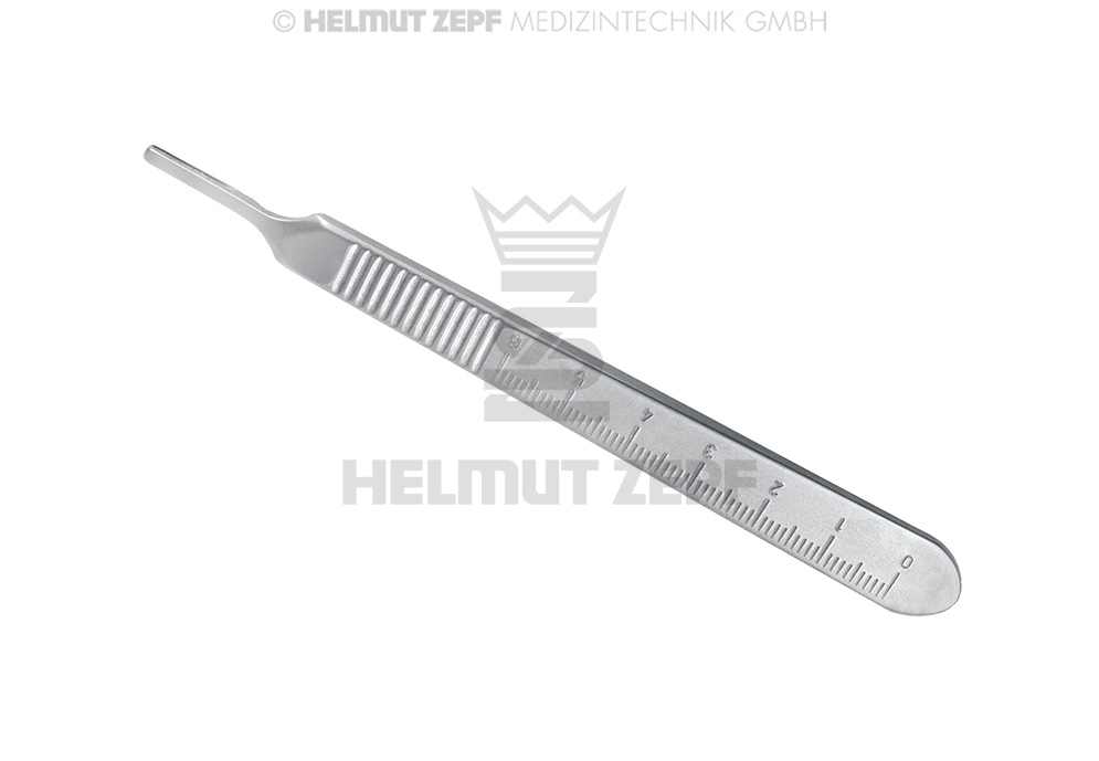 MANCHE DE BISTOURIS, MASSIF, FIG.3POUR LAMES NR. 10-15- Helmut Zepf (46.010.04) - Delynov