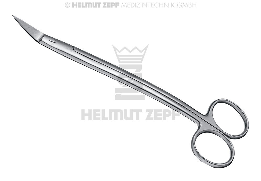 Dean gum scissors, 17 cm, serrated - Helmut Zepf (46.123.17) - Delynov