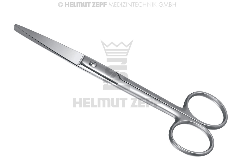 Ciseaux chirurgicaux standards droits, pointes émoussée/pointue - Helmut Zepf (46.402.13) - Delynov