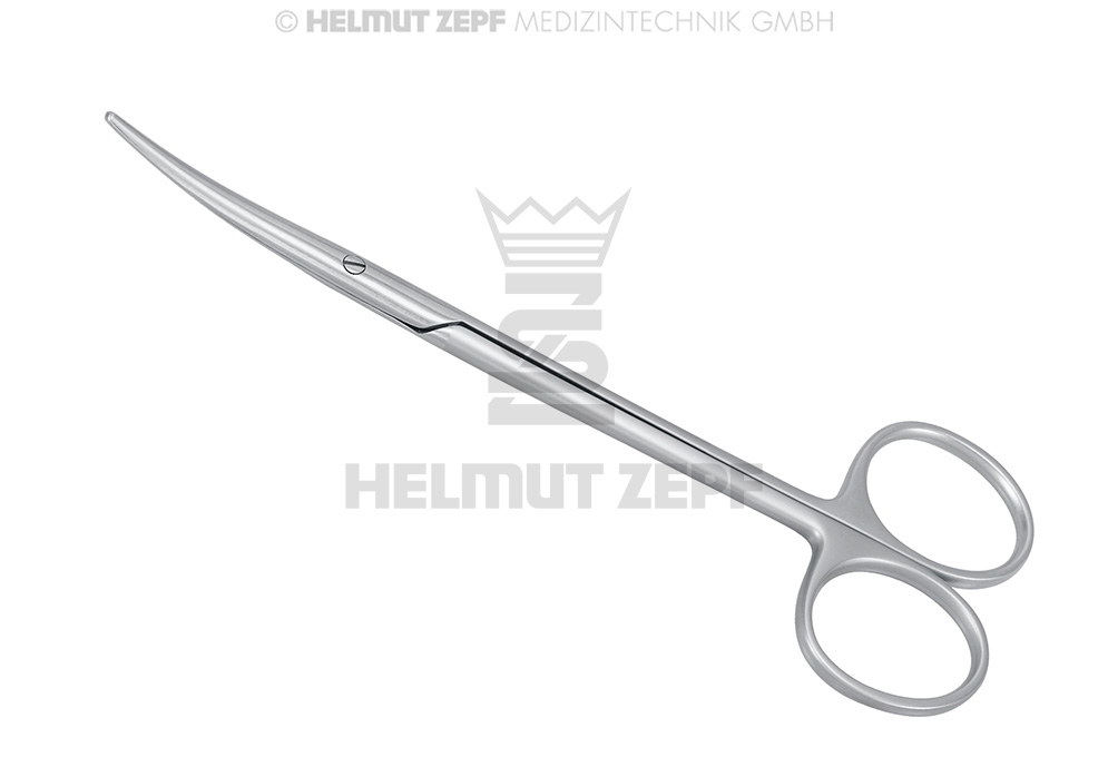 METZENBAUM SCISSORS, CURVED, FIG. 1, BLUNT/BLUNT, 14.0 CM - Helmut Zepf (46.431.14) - Delynov