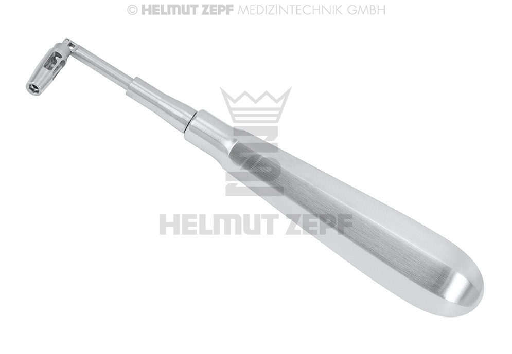 Tournevis chirurgical cardan à manche ergonomique Flohr pour connecteur dentaire hexagonal universel - Helmut Zepf (47.502.25) - Delynov