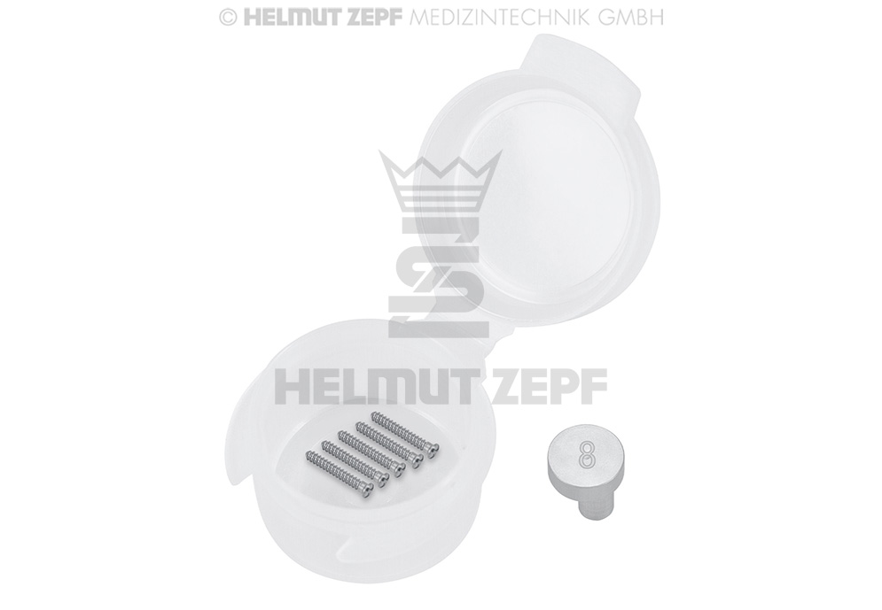 CMS TITANIUM MICRO-SCREW DIAM.1.2 X 8 MM CROSS-HEAD, ANODISED GREY - Helmut Zepf (47.574.08) - Delynov