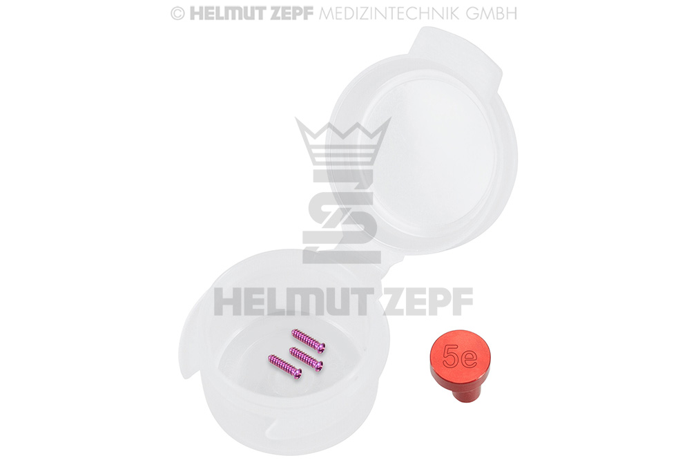 Microsurgical emergency titanium screw, cross-recess, diameter 1.4 mm, length 5 mm - Helmut Zepf (47.574.35) - Delynov