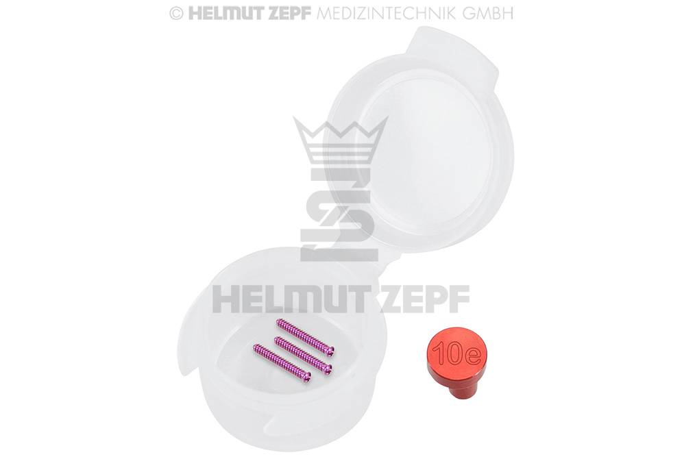 Titanium microsurgical emergency screw, Ø 1.4 mm, length 10 mm, cross-head - Helmut Zepf (47.574.40) - Delynov