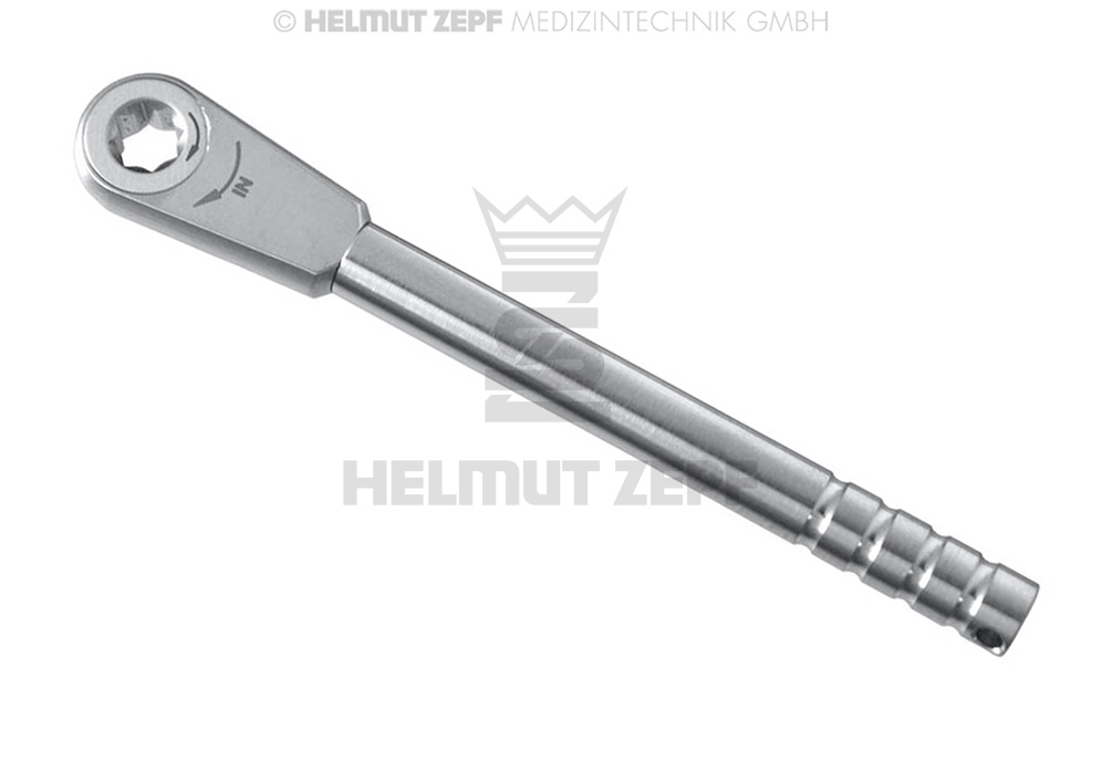 Clé à cliquet chirurgicale sans torque, noyau octogonal 2x4 mm - Helmut Zepf (47.800.05) - Delynov