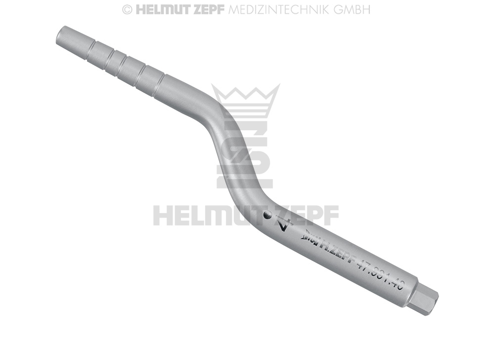 Angulated conical osteotome insert, size 4, diameter 3 to 4 mm - Helmut Zepf (47.991.40) - Delynov