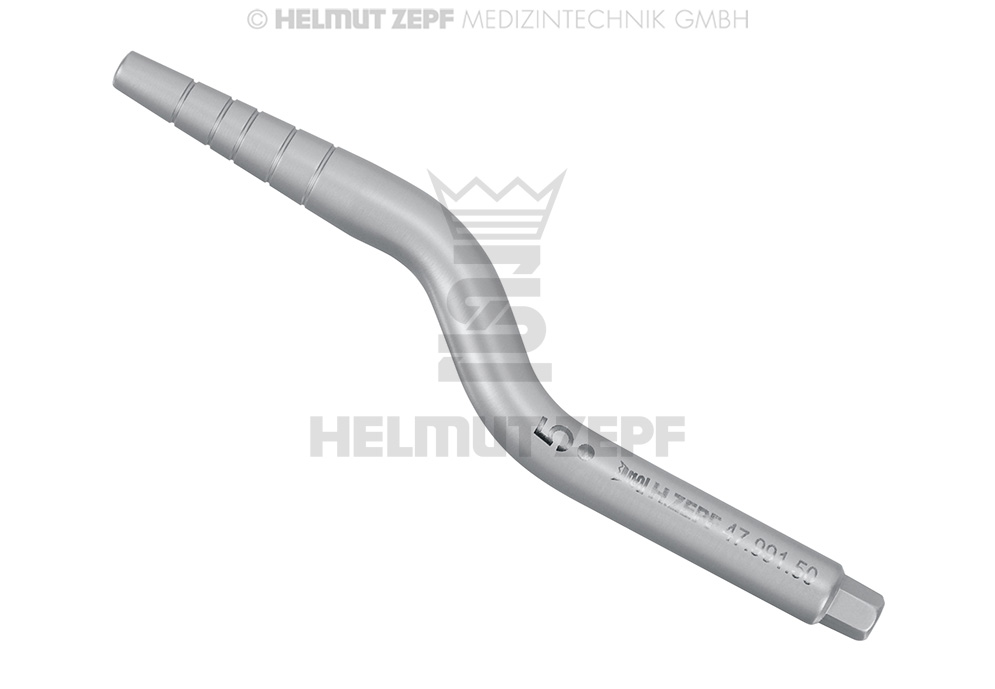 Angulated conical surgical osteotome insert, size 5, diameter 3-5 mm - Helmut Zepf (47.991.50) - Delynov