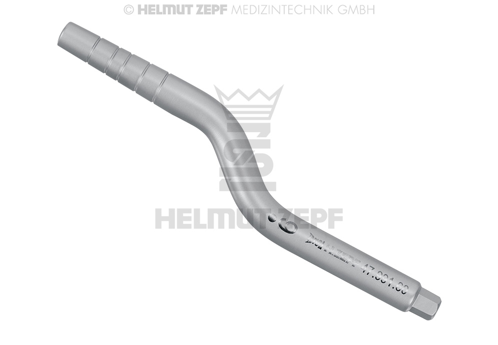 Angulated conical osteotome insert, size 6, diameter 4 to 5 mm - Helmut Zepf (47.991.60) - Delynov