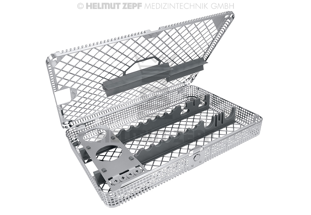 Panier de lavage en silicone avec couvercle, 275 x 178 x 37 mm - Helmut Zepf (85.195.05) - Delynov