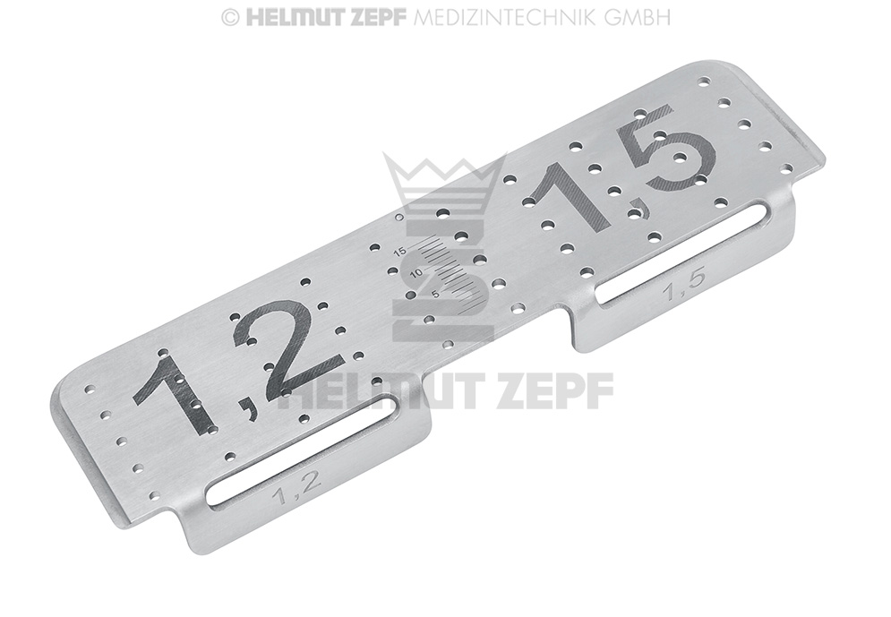 Rack chirurgical pour rangement de vis 1,2 et 1,5 mm CMF - Helmut Zepf (85.540.52) - Delynov