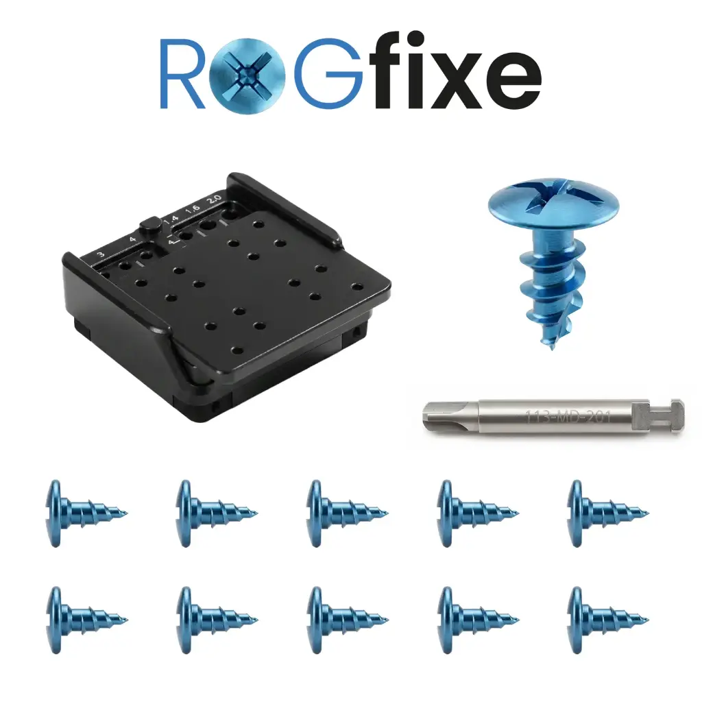 ROGFIXE 3mm titanium micro-screw kit for GBR- Delynov