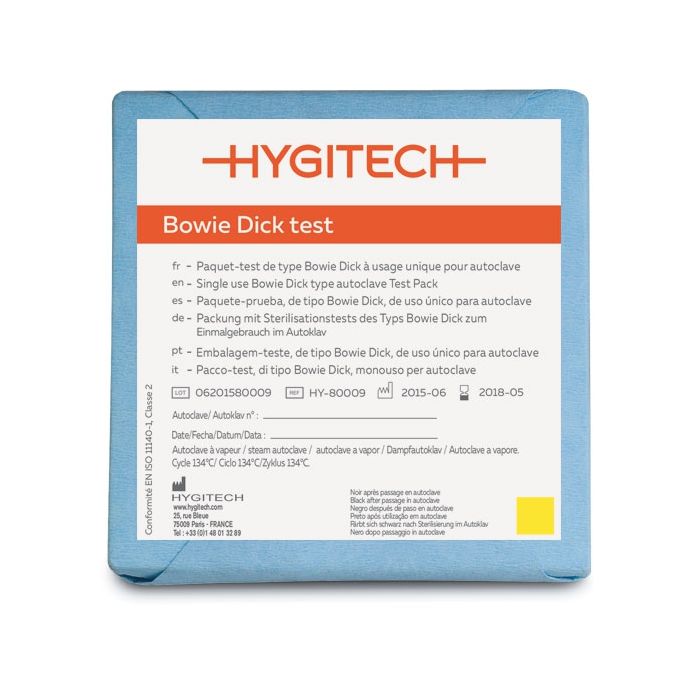 TEST BOWIE DICK  1 boite de 20 tests  - Hygitech - Delynov