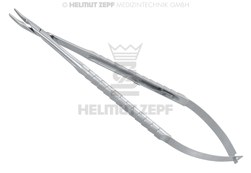 MICRO NEEDLE HOLDER. CURVED - Helmut Zepf (41.011.17TC-M) - Delynov