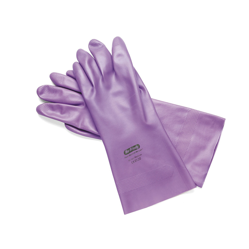 Utility gloves with flocked nitrile lining, size 8, 3 pieces/pack - Hu-Friedy - Delynov