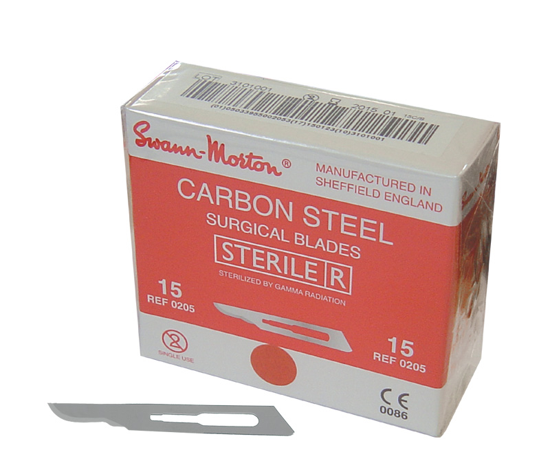 Sterile surgical blades size 15 box of 100 - Acteon (615.15) - Delynov