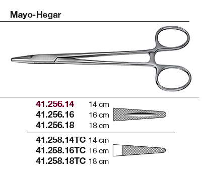 Needle holder Mayo-Hegar 14 cm - Helmut Zepf (41.256.14) - Delynov