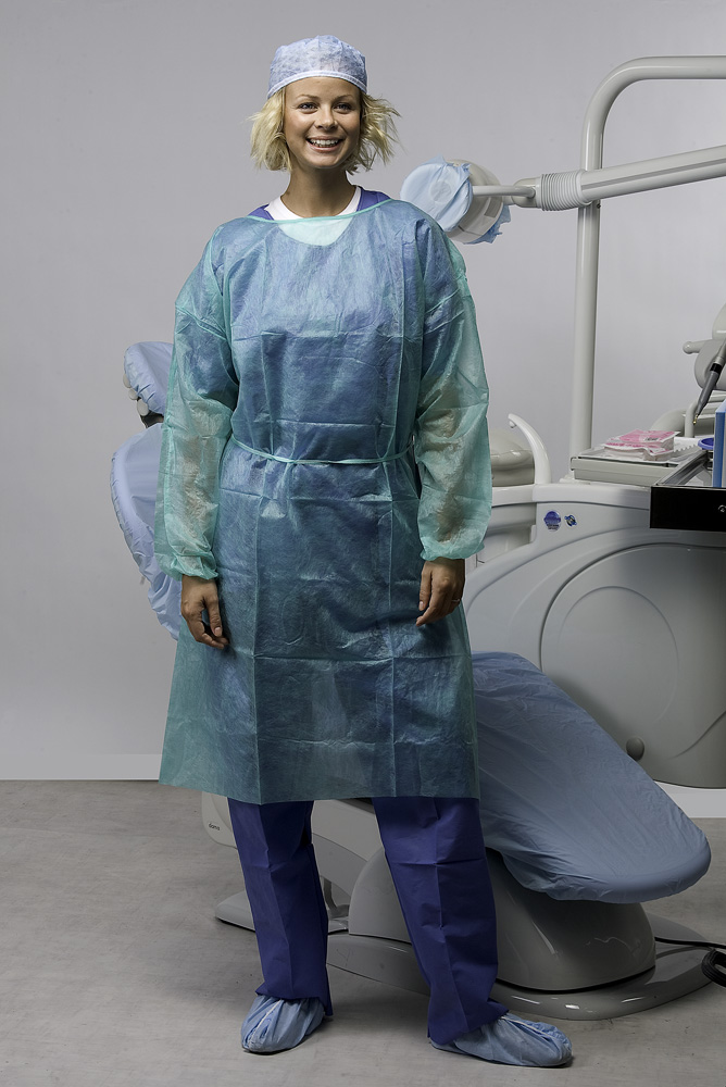 x50 Robe verte avec élastiques (longueur cm 110) - Omnia - Delynov