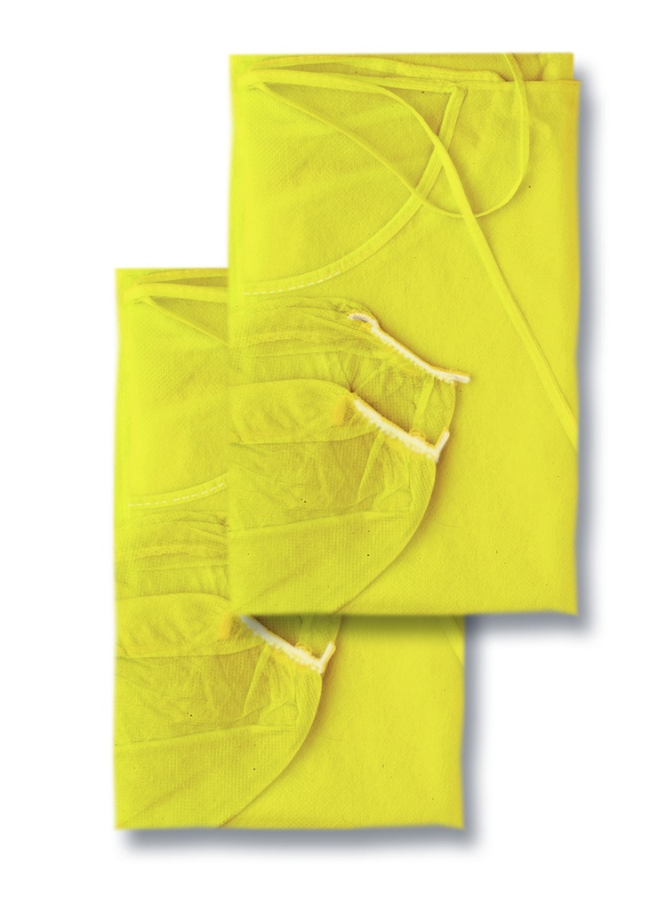x50 Robe jaune avec élastiques (longueur cm 110) - Omnia - Delynov