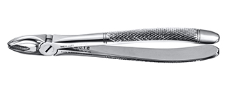 DAVIER. FORME ANGLAISE. FIGURE 1. - Helmut Zepf (10.001.00) would be translated to English Forceps. English Form. Figure 1. - Helmut Zepf (10.001.00) in US English for dental surgery products on the Delynov website.