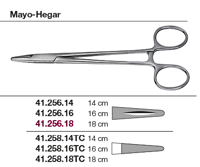 Needle holder Mayo-Hegar - Helmut Zepf (41.256.18) - Delynov