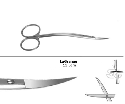 La Grange - Gingival Scissors - 11.5 cm - Helmut Zepf (46.057.11SC) - Delynov