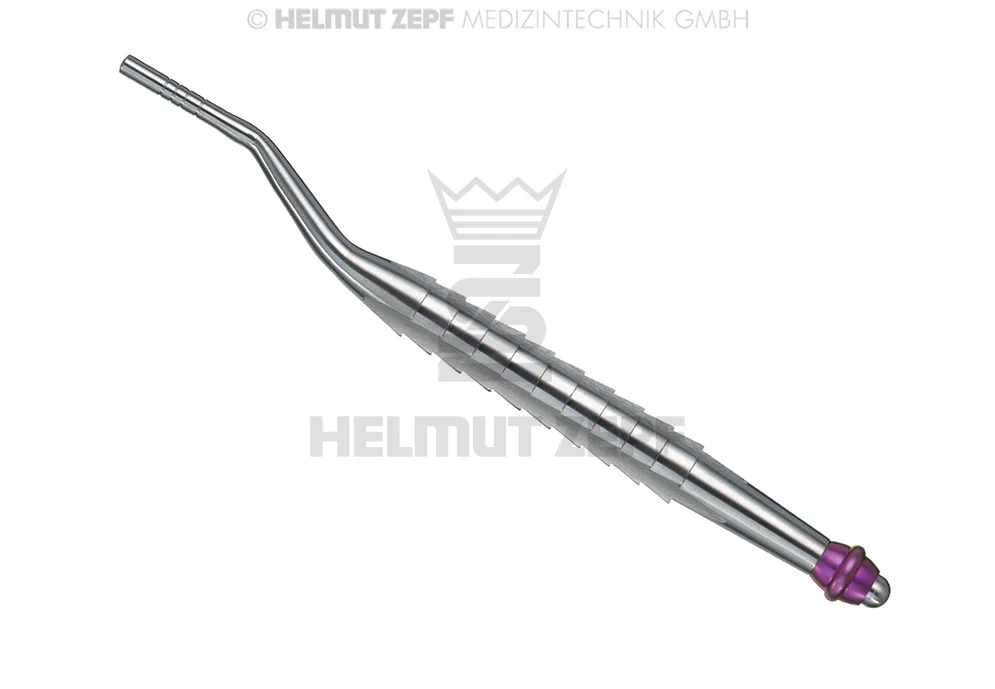 Ostéotome marque rouge, convexe, angulé, Ø 3,4 / 3,8 mm - Helmut Zepf (47.945.38) - Delynov