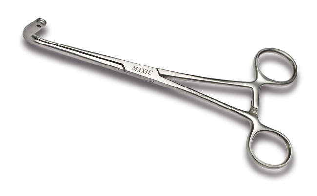 Angled forceps for processing bone blocks - Omnia - Delynov