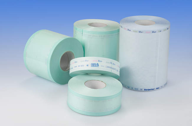 1 roll of paper/plastic for sterilization in autoclave 300 mm x 200 m - Omnia - Delynov