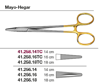 Needle holder Mayo-Hegar - Helmut Zepf (41.258.14TC) - Delynov