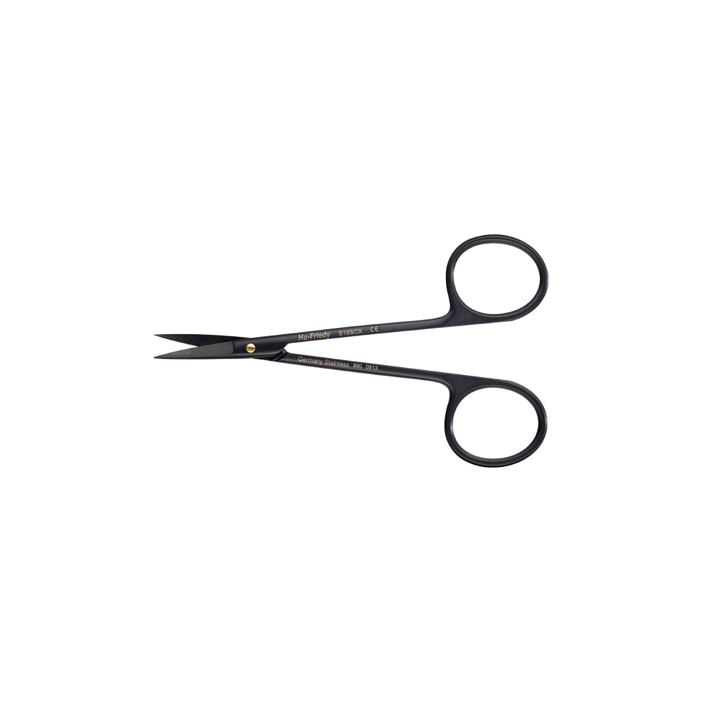 Scissors iris No. 18 curved/delicate SuperCut Black Series - Hu-Friedy - Delynov