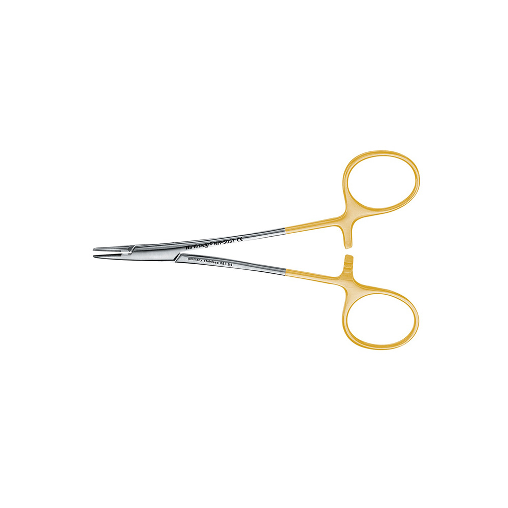 Needle Holder Halsey Number 5037 in 13cm Tungsten Carbide with Striation - Hu-Friedy - Delynov