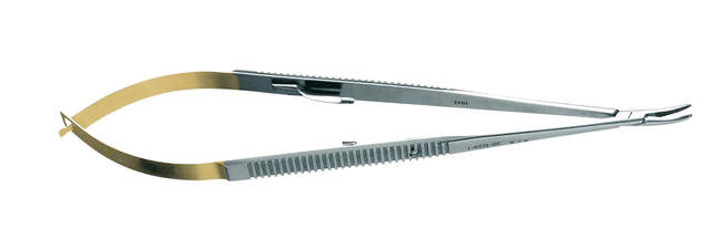 Castroviejo cm 18 straight TC flat handle - Omnia - Delynov