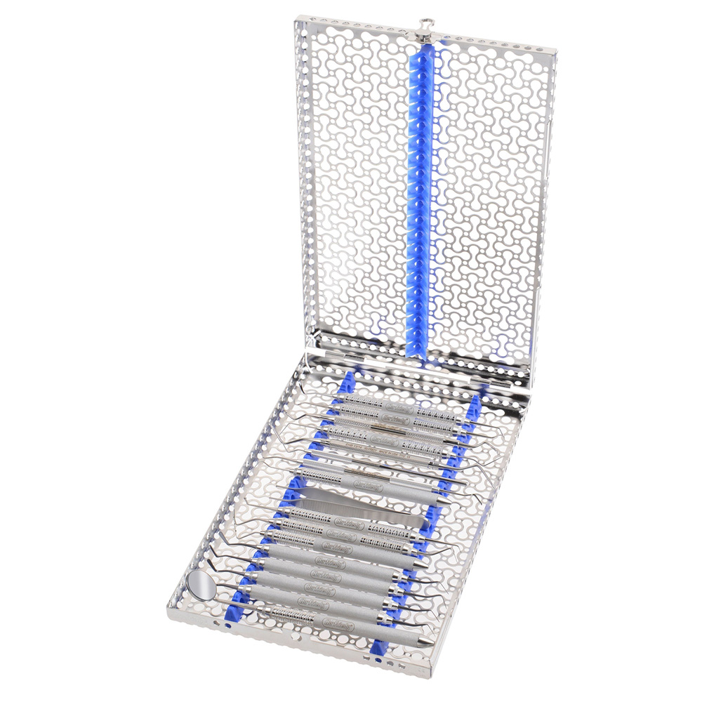 IMS Cassette Série Infinity DIN 20 instruments, bleue - Hu-Friedy - Delynov