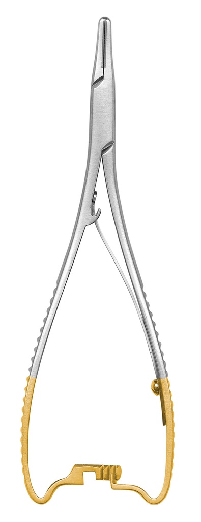 Mathieu-Kocher Needle Holder Number 5074E Carinated Cream Tunic 14cm - Hu-Friedy - Delynov